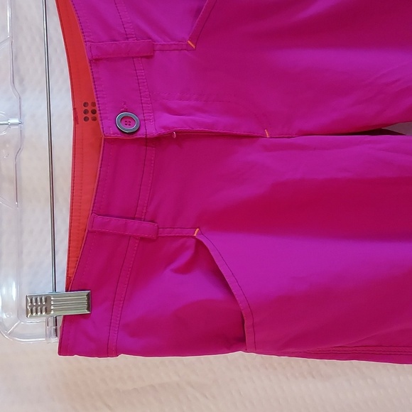 Title Nine Women's Pants Trail Mix Hot Pink Nylon Hiking Outdoor Capris 2 - Picture 2 of 12